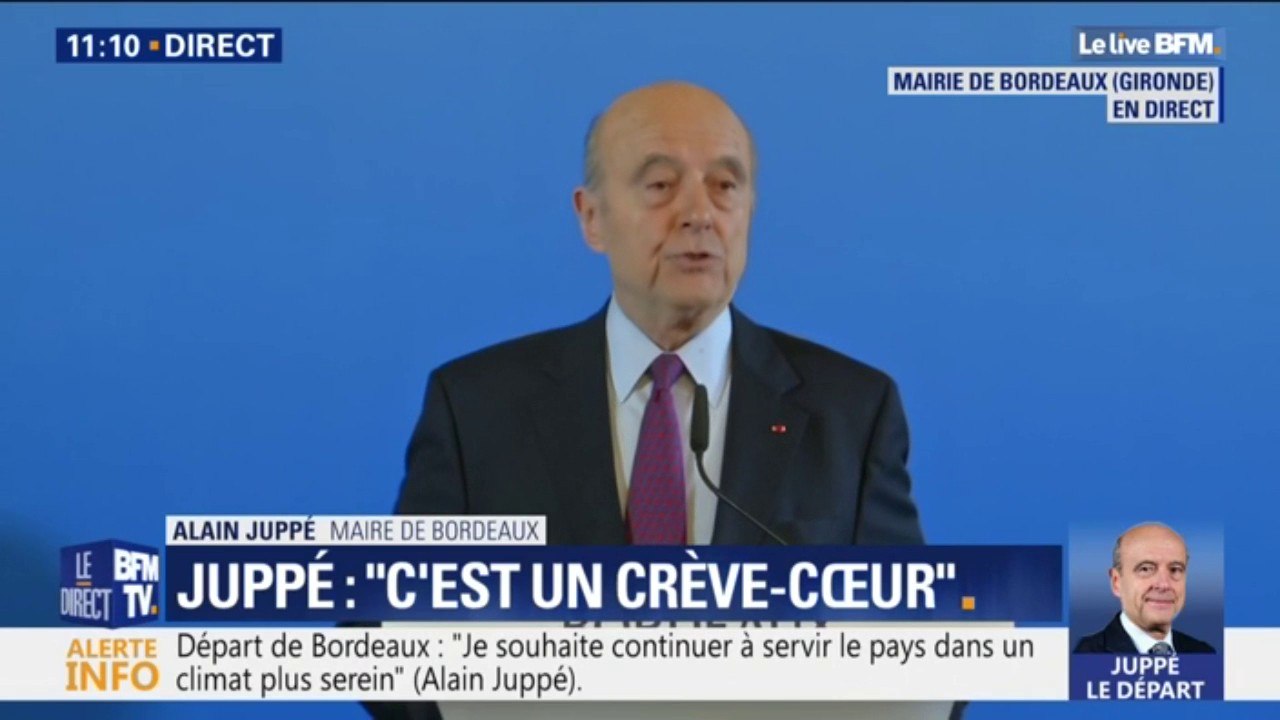 Juppé quittant Bordeaux: "Nous ne sommes pas en monarchie, il ne me revient pas de désigner un dauphin"