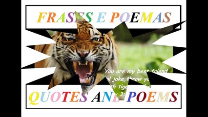 Your my best friend, lol joke, jail with tigers! [Quotes and Poems]