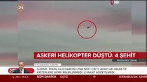 Çekmeköy'de askeri helikopter düştü