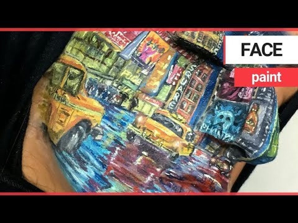 Teenage artist stuns with jaw dropping creations painted on her own face | SWNS TV