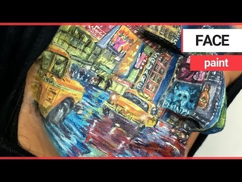 Teenage artist stuns with jaw dropping creations painted on her own face | SWNS TV