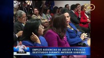 Audiencias por destituciones de jueces y fiscales