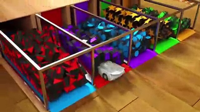 Apprenez les couleurs avec Voitures couleurs Changement de pneu - Dessin Animé pour Enfants