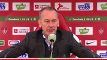 Réaction de Jean-Marc Furlan et Pablo Correa après Stade Brestois 29 - AJ Auxerre