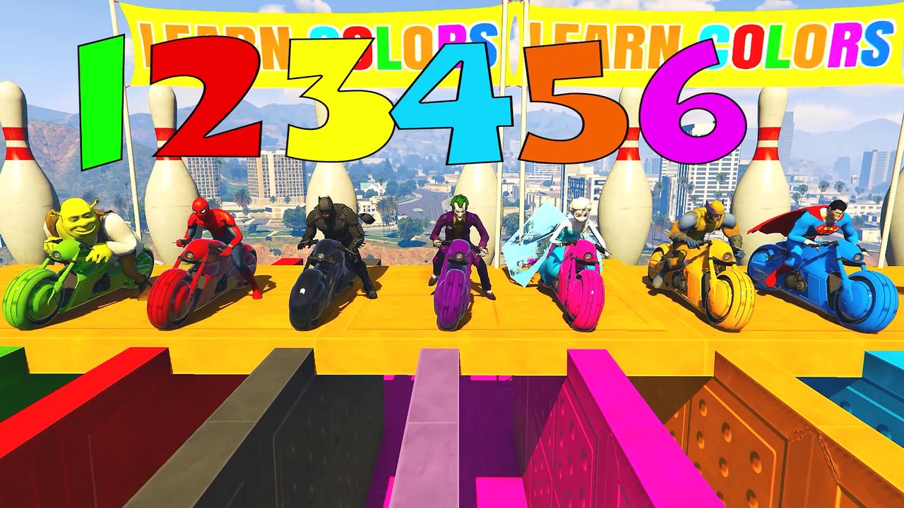 Comptines Bébé - Dessin animé pour enfant avec motos et voitures colorées