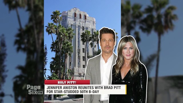 #JenniferAniston and #BradPitt got back together - but it was for one night only! We'll tell you why Brad went to Jenn's 50th birthday party on today's episode of #PageSixTV!