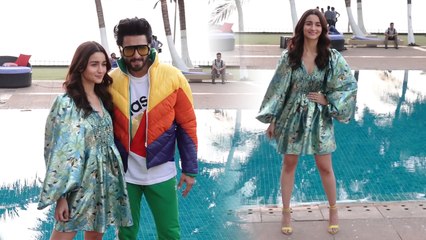 Alia Bhatt in satin green mini dress at Gully Boy promotion; Watch Video | Boldsky