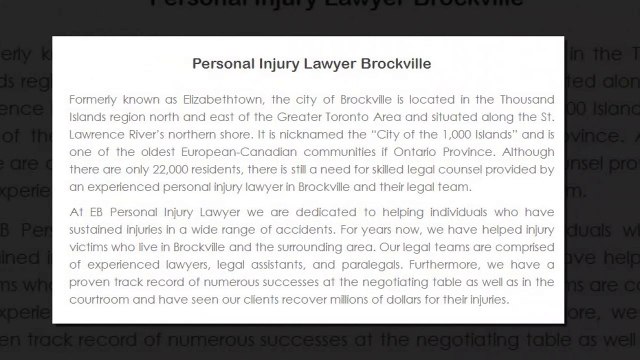 Best Stoney Creek Injury Lawyer - EB Personal Injury Lawyer (800) 289-5079