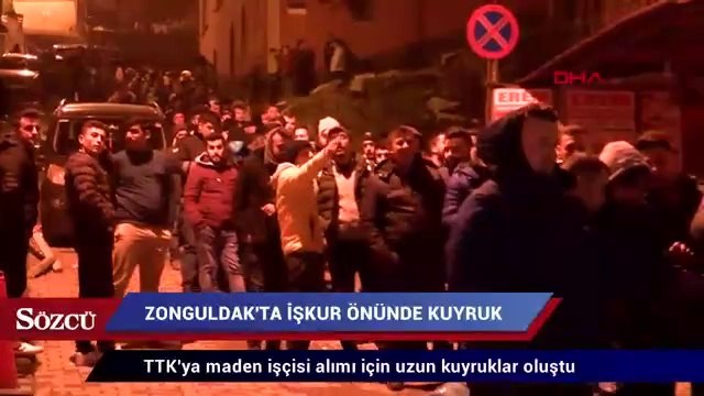 TTK'ya alınacak bin işçi için İş-Kur önünde uzun kuyruklar oluştu