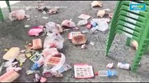Supporters leave trash after campaign rally in Pampanga