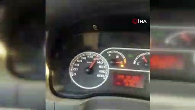 Hafriyat kamyonundan 130 kilometrelik hızı yürekleri ağza getirdi