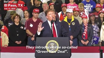 Download Video: Donald Trump Criticizes Alexandria Ocasio-Cortez's Green New Deal As A 'High School Term Paper'