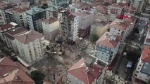 Kartal'da Yıkımı Süren Yunus Apartmanında Son Durum Havadan Görüntülendi