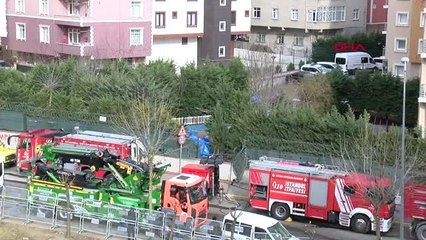 İstanbul- Kaza Kırım Ekibi, Çekmeköy'de Düşen Helikopter Enkazında İncelemelere Başladı