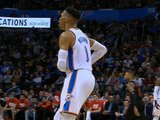 Westbrook seals triple-double record with assist for George three