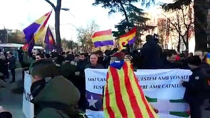 Manifestación independentista frente al Tribunal Supremo