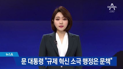 문 대통령 “규제 혁신 소극 행정은 문책”
