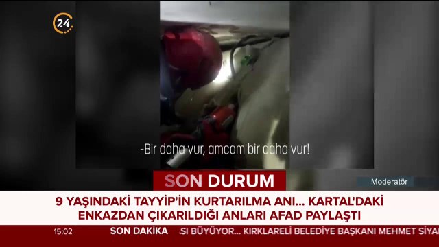 9 yaşındaki Tayyip'in kurtarılma anı