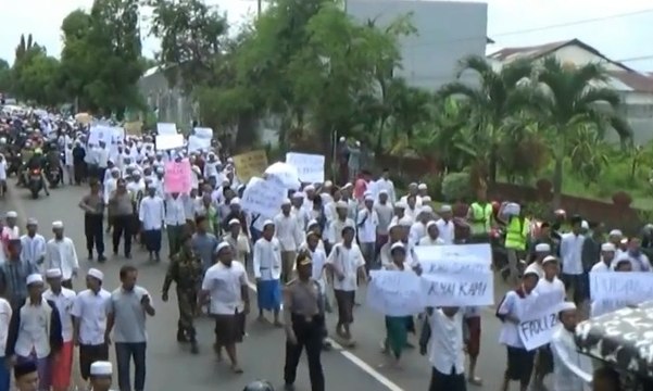 Protes Puisi Fadli Zon, Santri dan GP Ansor Demo