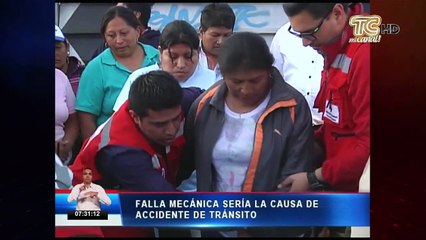 Bus escolar se volcó por aparente falla mecánica en Pifo