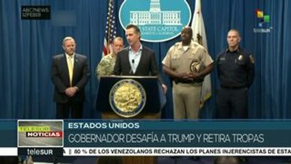 EE.UU.: gobernador de California retira tropas de frontera con México
