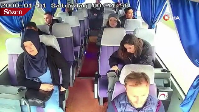 Kazada korku ve panik anları araç kamerasına yansıdı