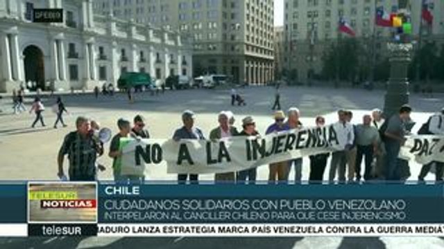 Chilenos exigen al Gobierno cese de injerencismo en Venezuela