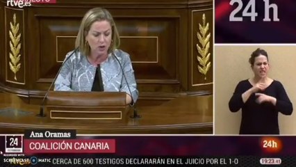 Ana Oramas este martes en el Congreso.