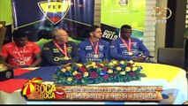 Llegada de la selección sub 20 de Ecuador luego de quedar campeón