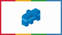 Juegos de LEGO fácil para niños - cómo hacer un elefante con piezas LEGO - By CARA BIN BON BAND