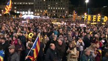 Independentistas catalanes protestan por juicio a sus líderes