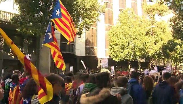 Manifestaciones en Barcelona contra el juicio del 'procés'