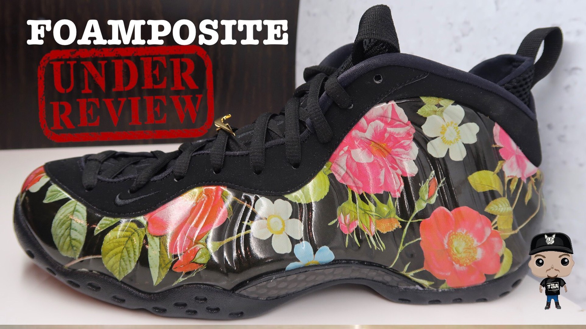 foamposite floral on feet