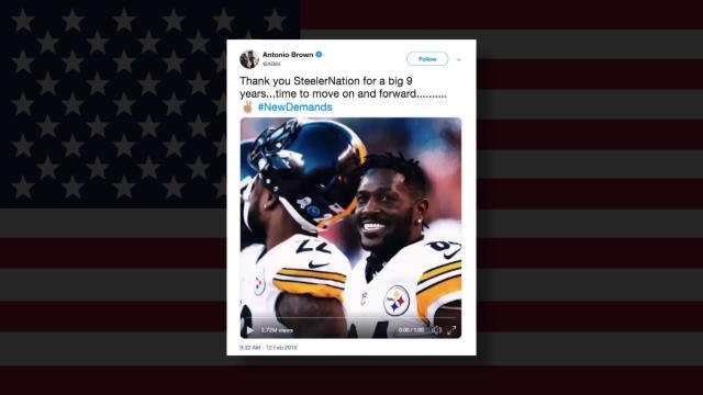 Stars and Bites - Brown leaves the Steelers