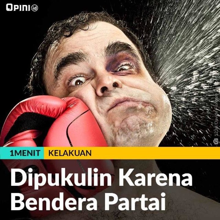 Dipukulin Karena Bendera Partai