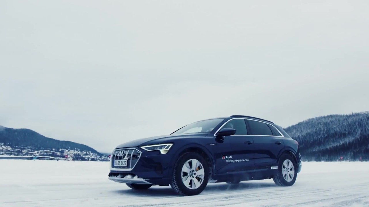 Audi e-tron auf Schnee und Eis - Audi driving experience in Schweden
