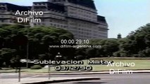 Carlos Menem - Sublevacion militar - Edificio Libertador - Carapintadas 1990