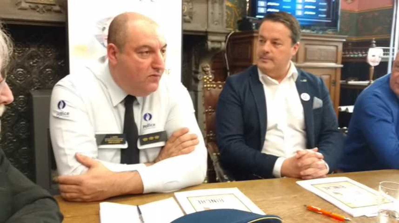 Carnaval de Binche 2019 les mesures de sécurite par laurent raspe, chef de la zone de police de Binche Anderlues