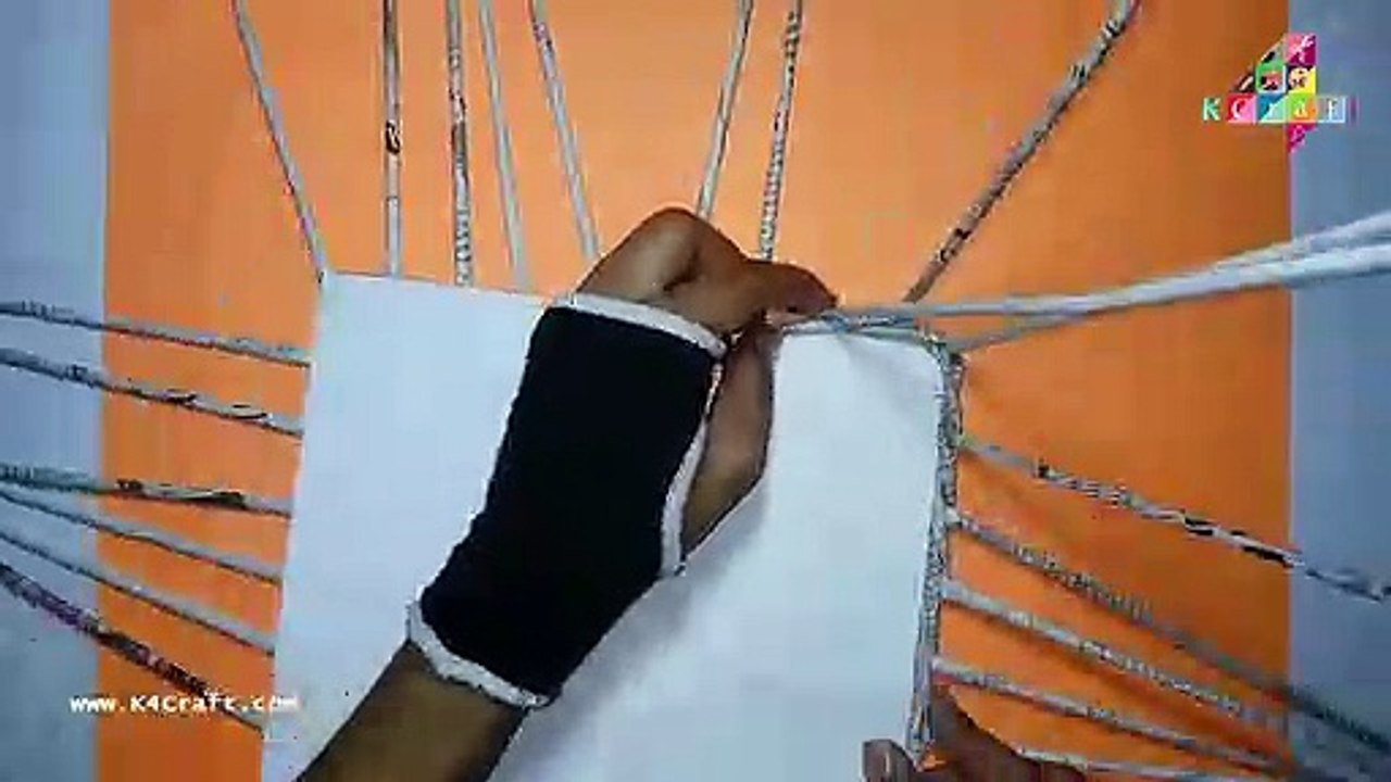 DIY- Weaving basket with recycled Newspaper - Handmade Basket for Christmas Special -Part #2