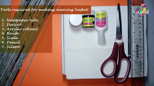 DIY- Weaving basket with recycled Newspaper - Handmade Basket for Christmas -Part #1