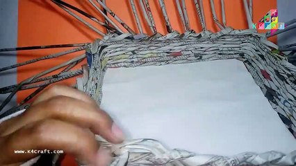 Download Video: DIY- Weaving basket with recycled Newspaper - Handmade Basket for Christmas Special -Part #3