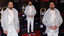 Ayushmann Khurrana wears silver and grey colour blazer at Filmfare Glamour & Style Awards | Boldsky