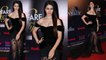Warina Hussain looks perfect in Black Dress on Red-Carpet; Watch video | FilmiBeat