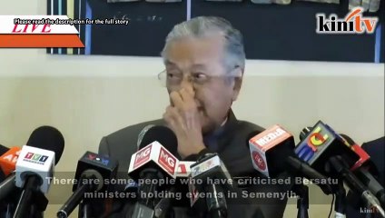 Mahathir: Ministers can go anywhere before the by-election