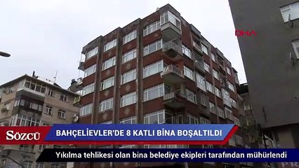 Video herunterladen: Bahçelievler’de 8 katlı bina yıkılma tehlikesiyle boşaltıldı