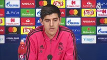 Ajax vs Real Madrid press conference _ THIBAUT COURTOIS