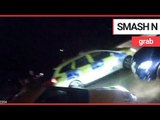 Thieves smash into police while dragging ATM | SWNS TV