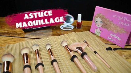 Astuce maquillage : ranger vos pinceaux avec une natte de bambou
