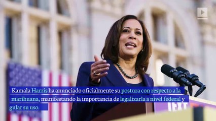 La candidata presidencial Kamala Harris defiende la legalización de la marihuana