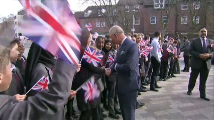 Prince Charles meets pupils affected by the Grenfell fire